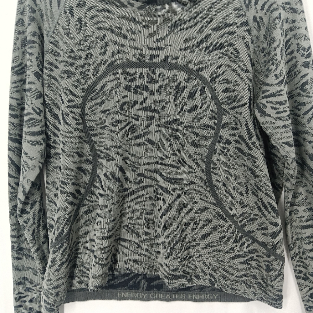 Lululemon Swiftly Tech 2.0 Long Sleeve Race Length Primal Clash Black Gray 16 - Picture 8 of 15